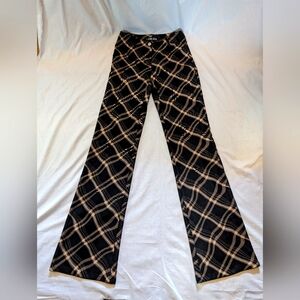 I.AM.GIA mid-rise bootcut plaid stretch pants